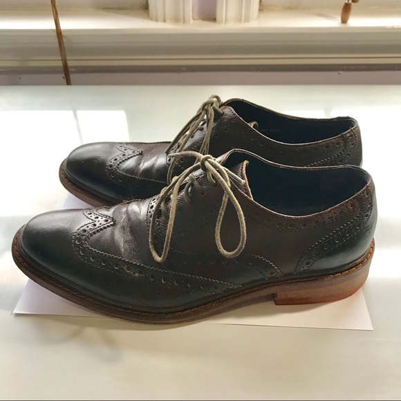 cole haan blue wingtip shoes